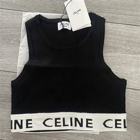 celine crop top black